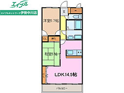 中川ファーストマンション3 2LDKの間取図画像