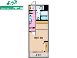 シャルパンティエ 1Kの間取図画像