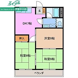 川方マンションI 2階