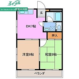 川方マンションII 2階