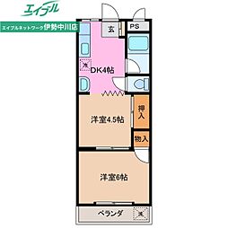 コーポ笠井 2階/-