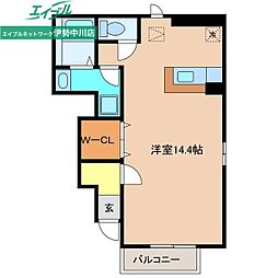プラムグローヴ ワンルームの間取図画像