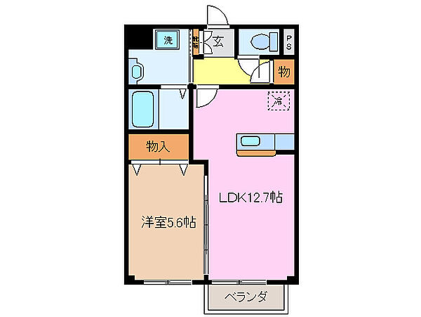 ルーチェ塚本 102｜三重県松阪市塚本町(賃貸アパート1LDK・1階・44.83㎡)の写真 その2