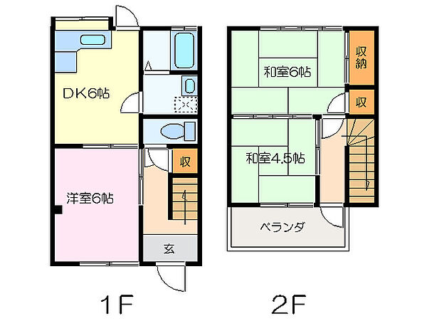 タウンハウス恵 2｜三重県松阪市荒木町(賃貸テラスハウス3DK・1階・56.00㎡)の写真 その2