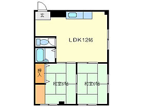 岡田ビル 2A ｜ 三重県松阪市殿町（賃貸アパート2LDK・2階・48.50㎡） その2