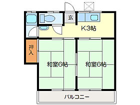 東新コーポ 10 ｜ 三重県松阪市船江町（賃貸アパート2K・2階・32.40㎡） その2