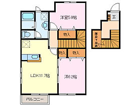 レーヴ・パルティール　Ｂ棟 203 ｜ 三重県松阪市上川町（賃貸アパート2LDK・2階・65.53㎡） その2