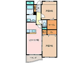 ジェルメ　マキ 103 ｜ 三重県松阪市郷津町（賃貸マンション2LDK・1階・55.84㎡） その2