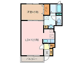 Ｍ＆Ｍ 102 ｜ 三重県松阪市小黒田町（賃貸アパート1LDK・1階・40.21㎡） その2