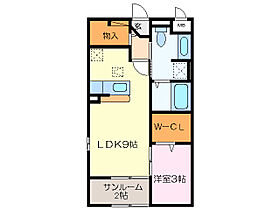 ラフレシール　小黒田 103 ｜ 三重県松阪市小黒田町（賃貸アパート1LDK・1階・36.79㎡） その2