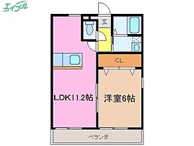 クラウドIII　Ａ棟  ｜ 三重県松阪市肥留町（賃貸アパート1LDK・1階・40.24㎡） その2