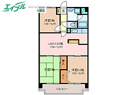 センチュリーハイランド 1階3LDKの間取り