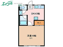 プラザIN14 1DKの間取図画像