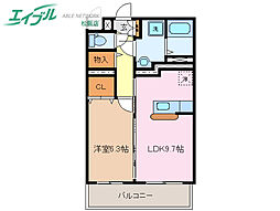 マエストロ斎宮 2階1LDKの間取り