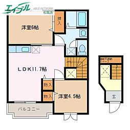 ノーブル D棟 2階