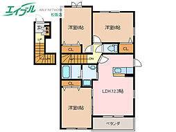 フォーシーズンK 3LDKの間取図画像