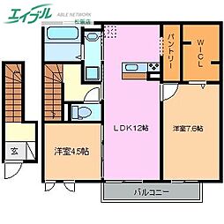 クレール東松阪II 2階