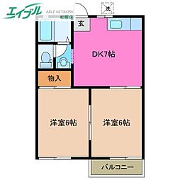 タウニー垣鼻 A棟 2階/-