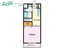 サンハイツイトウC棟 1DKの間取図画像
