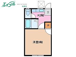 プラザin21 1Kの間取図画像