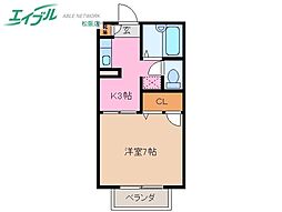 ヴィラクレソン 2階/-