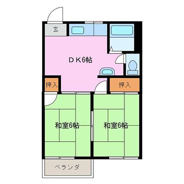 三重県津市半田(賃貸アパート2DK・2階・39.80㎡)の写真 その2