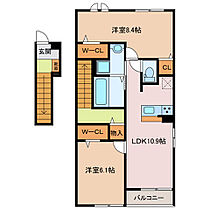 三重県津市高茶屋２丁目（賃貸アパート2LDK・2階・61.14㎡） その2