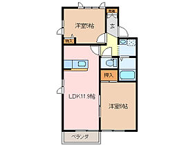 三重県松阪市五反田町４丁目（賃貸アパート2LDK・1階・51.00㎡） その2