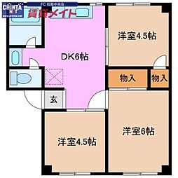 メゾン大国　Ａ棟 1階3DKの間取り