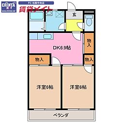 近鉄山田線 東松阪駅 徒歩10分 2階/-