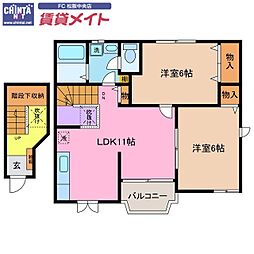 近鉄山田線 松阪駅 3.4km 2階/-