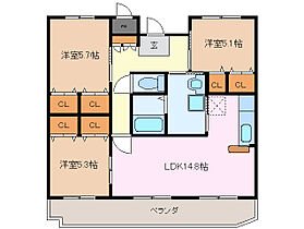 三重県伊勢市常磐町（賃貸マンション3LDK・3階・79.37㎡） その2