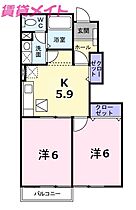 三重県伊勢市御薗町新開（賃貸アパート2K・1階・42.77㎡） その2