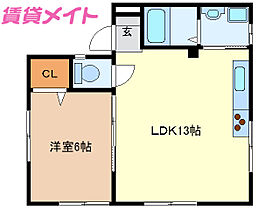 ゆうりハイツ  ｜ 三重県伊勢市勢田町（賃貸アパート1LDK・1階・40.00㎡） その2