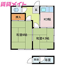 三重県伊勢市岡本2丁目（賃貸一戸建2K・1階・29.81㎡） その2