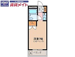 コスモ ワンルームの間取図画像