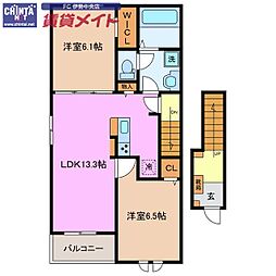 JR参宮線 五十鈴ケ丘駅 徒歩10分 2階/-