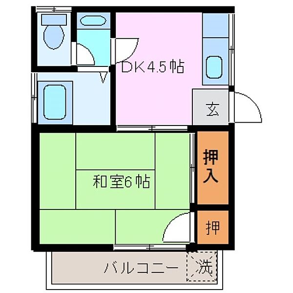 三重県津市鳥居町(賃貸アパート1DK・2階・24.30㎡)の写真 その2