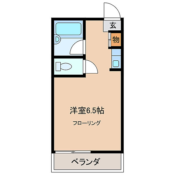 三重県津市江戸橋１丁目(賃貸マンション1R・2階・18.25㎡)の写真 その2