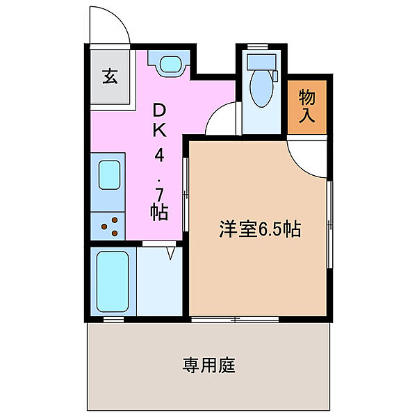 三重県津市藤方(賃貸アパート1DK・1階・24.00㎡)の写真 その2