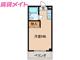 コーポアポロ  ｜ 三重県津市江戸橋1丁目（賃貸マンション1R・3階・13.77㎡） その2