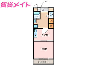 Ｋ`ｓガーデン  ｜ 三重県津市栗真町屋町（賃貸マンション1DK・6階・32.20㎡） その2