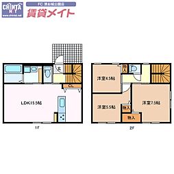 プレミアムステージ　B 1階3LDKの間取り