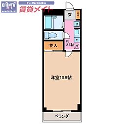 セピアMAISON21 1Kの間取図画像