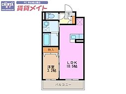 GRAND HILL 1階1LDKの間取り