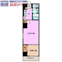 カーサステラ 2階1LDKの間取り