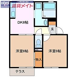 ドリームコート B 1階/-