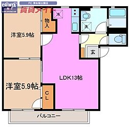 間取図画像 2LDK