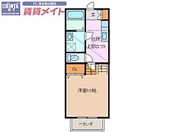 トップハウス垂水1 1Kの間取図画像