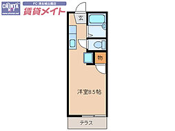 コリーヌハヤシ ワンルームの間取図画像